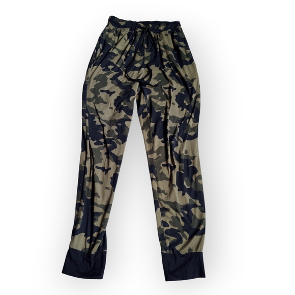 George Pants - George Black Jogger Pants with Gray Lining Pajama Bottoms
